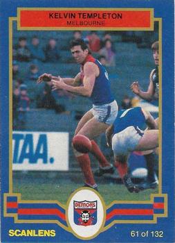 1986 Scanlens VFL #61 Kelvin Templeton Front